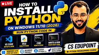 How to Install Python on Windows 2026 Run Python Code in VS Code IDLE CMD