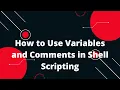 How to Use Variables and Comments in Shell Scripting for Beginners 4 Bash Scripting Tutorial