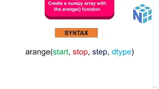 3 5 Creating NumPy Array with Arange Function