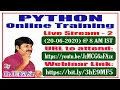 PYTHON Online Training Live Stream - 2 By Mr DURGA Sir