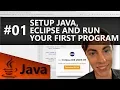 Ep 01 - Setup Java JDK JRE Eclipse and First HelloWorld Program Java Beginner Tutorials