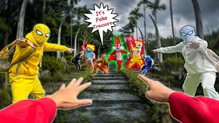 Bros 7 Spider-Man Was Tricked by Fake Treasure Location ( Action POV vs 3 Giant Mascot Teddy Bear )