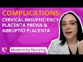 Complications Cervical Insufficiency Placenta Previa Abruptio Placenta - Maternity LevelUpRN