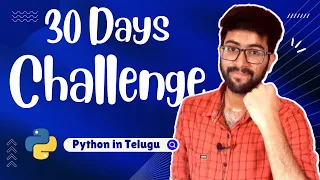 30 Days Challenge Python Course in Telugu Vamsi Bhavani