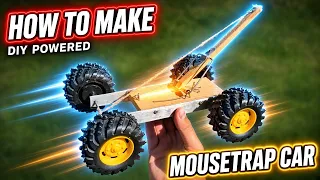 Car Made with a Mousetrap // How to Make a Car - creative useful things to make at home