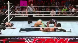 دين امبروز يدافع عن لقب القارات ضد 4 مصارعين في عرض الرو 15 2 2016 