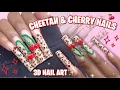 CHEETAH 3D CHERRY AESTHETIC POLYGEL NAILS UNBOXING NEW MELODY SUSIE NAIL LAMP 4D GEL FROM TEMU