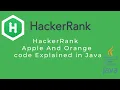 Hackerrank Apple and Orange Problem explained with code in Java