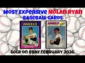 Nolan Ryan Most Expensive eBay Sales Baseball Cards February 2026