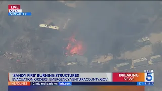 Brush fire destroys structures in Simi Valley 11 a m coverage