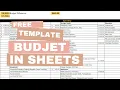 How to Create a Budget Spreadsheet in Excel Google Sheets Simple Budget Template