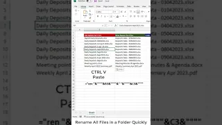 Rename all files in a folder quickly