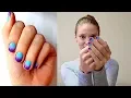 Ombre nails - Blue and Purple
