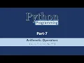 Arithmetic Operator Python Part 7 Learn CSE Malayalam