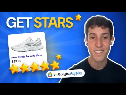 How to Get Google Shopping Reviews (Step by Step, 2026): video walkthrough of getting product review stars on Google Shopping with Review2XML