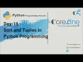 Day 16 Sort and Tuples Python Programming