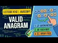 242 Valid Anagram - LeetCode JavaScript