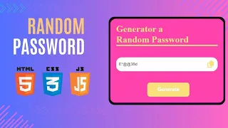 Random Password Generator Using HTM CSS JS JavaScript Project for beginners HTM Projects Hindi
