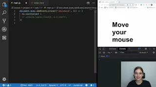 Mouse Move Event and Dynamic Background Color Change - JavaScript Tutorial Project 4