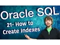Oracle SQL Tutorial 21 - How to Create Drop Indexes