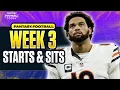 Week 3 Fantasy Football Lineup Breakdown MUST START SIT Players 2025 Fantasy Football Advice
