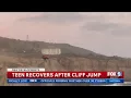 Teen recovering after hitting rock in Sunset Cliffs jump