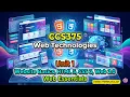 CCS375 Web Technologies Unit 1 Website Basics HTML5 CSS3 Web 2 0 Web essentials