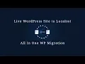 How to copy a live WordPress site to a localhost All In One WP Migration