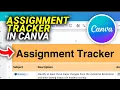 How To Make an Assignment Tracker in Canva Fast