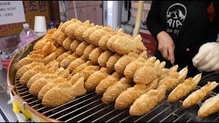 팥폭탄 붕어빵,찹쌀 붕어빵,초코,소세지 미니 붕어빵 / Making Various Fish-Shaped bread / korean street food