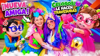 HACEMOS TRAVESURAS A CHISPITA NUEVA AMIGA DE GISSEL | ROMPIERON MI VESTIDO FAVORITO | GIGGLES KIDS 