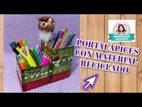 Download MP3 PORTALÁPICES CON MATERIAL RECICLADO 📝 | MANUALIDADES CON ELIZABETH 🎀