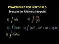 Power Rule for Integrals