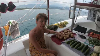 #43 les achats à Sumatra , catamaran Javerne à travers le monde