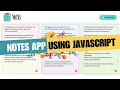 How To Build Notes App Using HTML CSS and JavaScript With FREE SOURCE CODE
