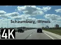 Driving in Schaumburg Illinois 4K Street Tour - Just One Big Shopping District