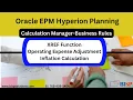 Business Rules Understand XREF Function Operating Expense Adjustment Inflation Calculation