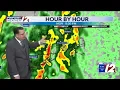 WPRI 12 Weather Forecast for 26 Occasional heavy rain and strong wind gusts through tonight