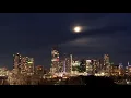 Time Lapse over Austin with Full Moon Rising