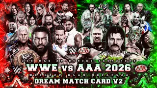 WWE vs AAA 2026 Dream Match Card V2