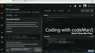 Codewars 7 kyu Don t Give Me Five JavaScript