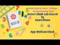 Honor s Math Lab Class 01 Mathematica by Smart Phone by KNCPC