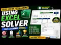 Solving Linear Programming Using Excel Solver Step-by-Step Tutorial