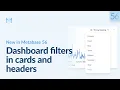 New in Metabase 56 Filters on dashboard cards and in headings