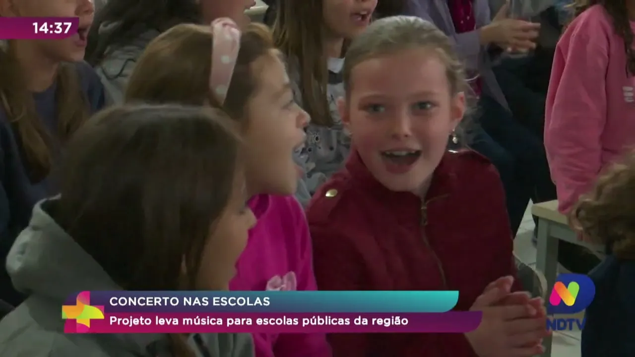 Concerto nas escolas: projeto leva música para escolas públicas da região