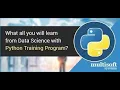 Data Science with Python Overview Multisoft Systems