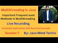 Multithreading in Java important Methods in Thread class Javamindtechie By Amit