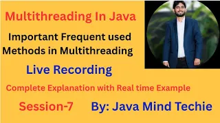 Multithreading in Java important Methods in Thread class Javamindtechie By Amit