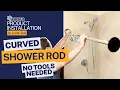 How to Install a Curved Shower Rod No Tools Needed