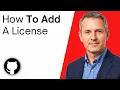 How To Add A License on GitHub